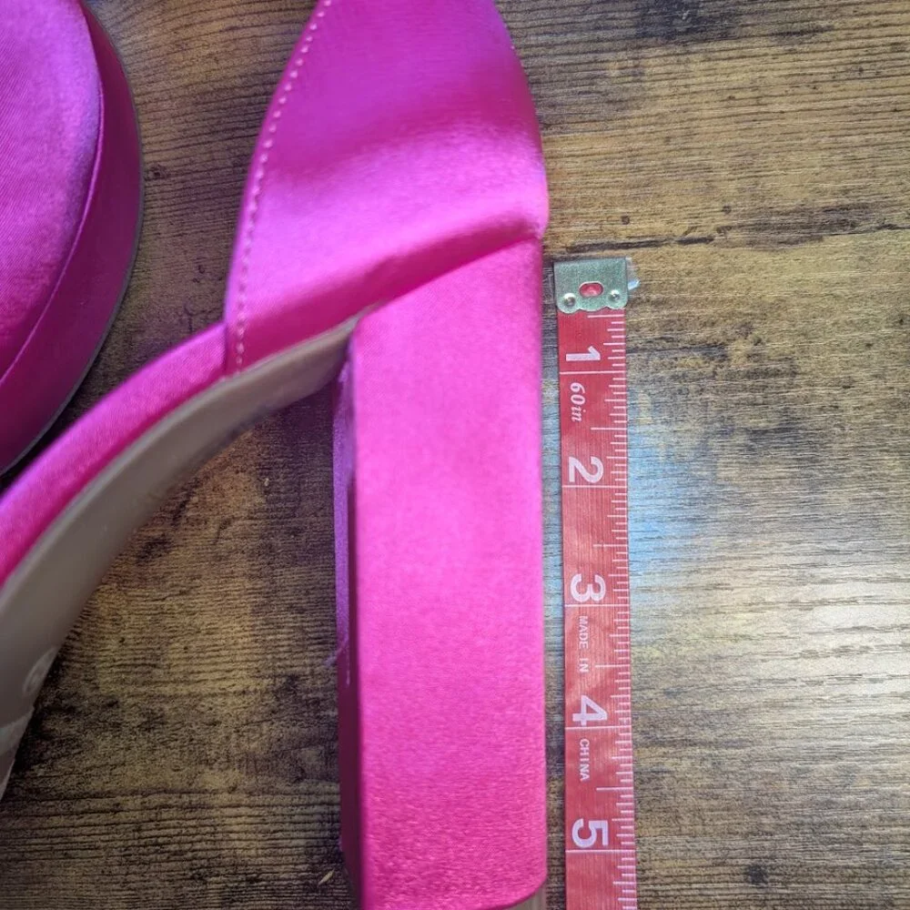 Platform Ankle Strap High Heel Pump Size 8.5 - Picture 7 of 7